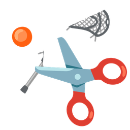 lacrosse and scissors