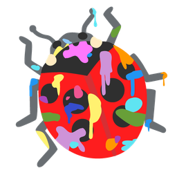 lady beetle and artist palette