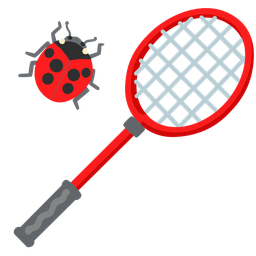 lady beetle and badminton