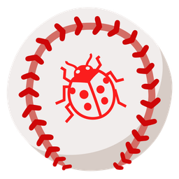 lady beetle and baseball