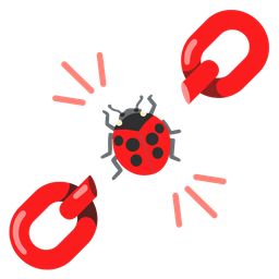 lady beetle and chains