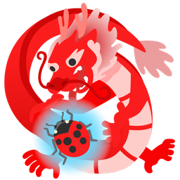 lady beetle and dragon