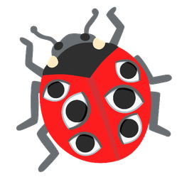 lady beetle and eye