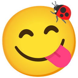 Lady beetle and Face savoring food