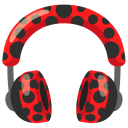 lady beetle and headphone