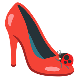 lady beetle and high-heeled shoe