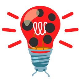 lady beetle and light bulb