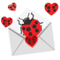 lady beetle and love letter