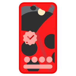 lady beetle and mobile phone