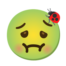 lady beetle and nauseated face