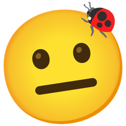 lady beetle and neutral face