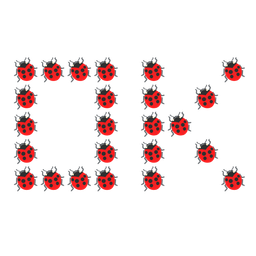 lady beetle and OK button