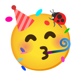 lady beetle and partying face