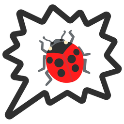 lady beetle and right anger bubble