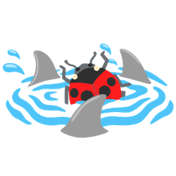 lady beetle and shark