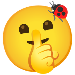 lady beetle and shushing face