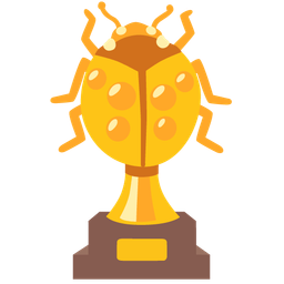 lady beetle and trophy