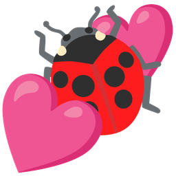 lady beetle and two hearts