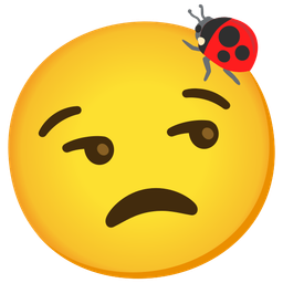 lady beetle and unamused face