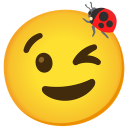 Lady beetle and Winking face