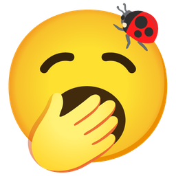 lady beetle and yawning face