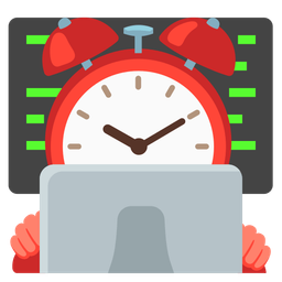 Laptop and Alarm clock