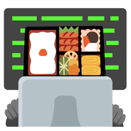 Laptop and Bento box