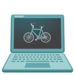 Laptop and Bicycle