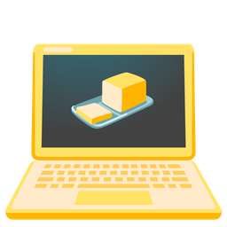 Laptop and Butter