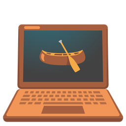 Laptop and Canoe