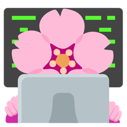 Laptop and Cherry blossom