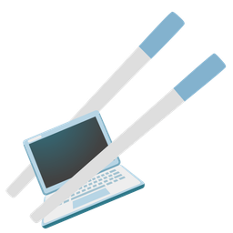 Laptop and Chopsticks