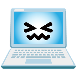 Laptop and Confounded face