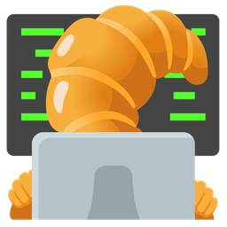 Laptop and Croissant