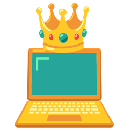 Laptop and Crown