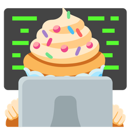 Laptop and Cupcake