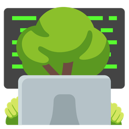 Laptop and Deciduous tree
