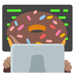Laptop and Doughnut