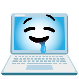 Laptop and Drooling face