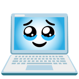 Laptop and Face holding back tears