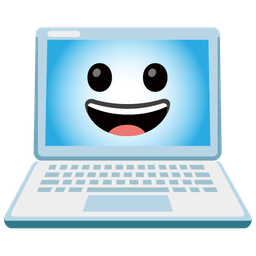Laptop and Grinning face