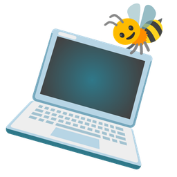 Laptop and Honeybee