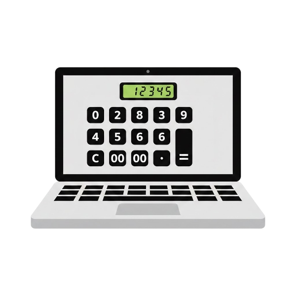 Laptop and Input numbers