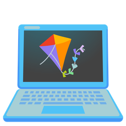 Laptop and Kite