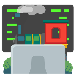 Laptop and Locomotive