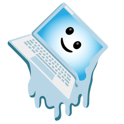 Laptop and Melting face