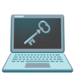 Laptop and Old key
