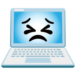 Laptop and Persevering face