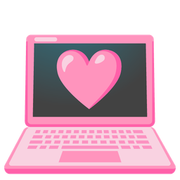 Laptop and Pink heart