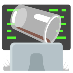 Laptop and Pouring liquid